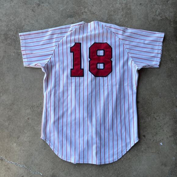 VINTAGE SAN FRANCISCO SEALS NO, 18 50S LARGE BASEBALL SHIRT STRIPES - Picture 3 of 4